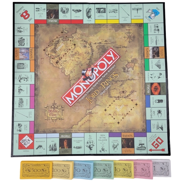 The Lord of the Rings Monopoly Trilogy Edition Hasbro 2003 - Picture 4 of 6
